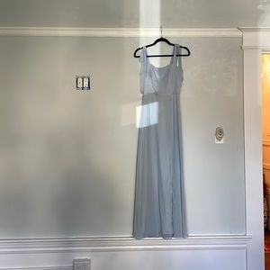 Pale blue bridesmaid dress- dessy collection Vivian diamond
